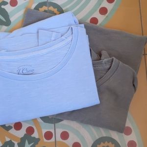 2 JCrew garment dyed tees